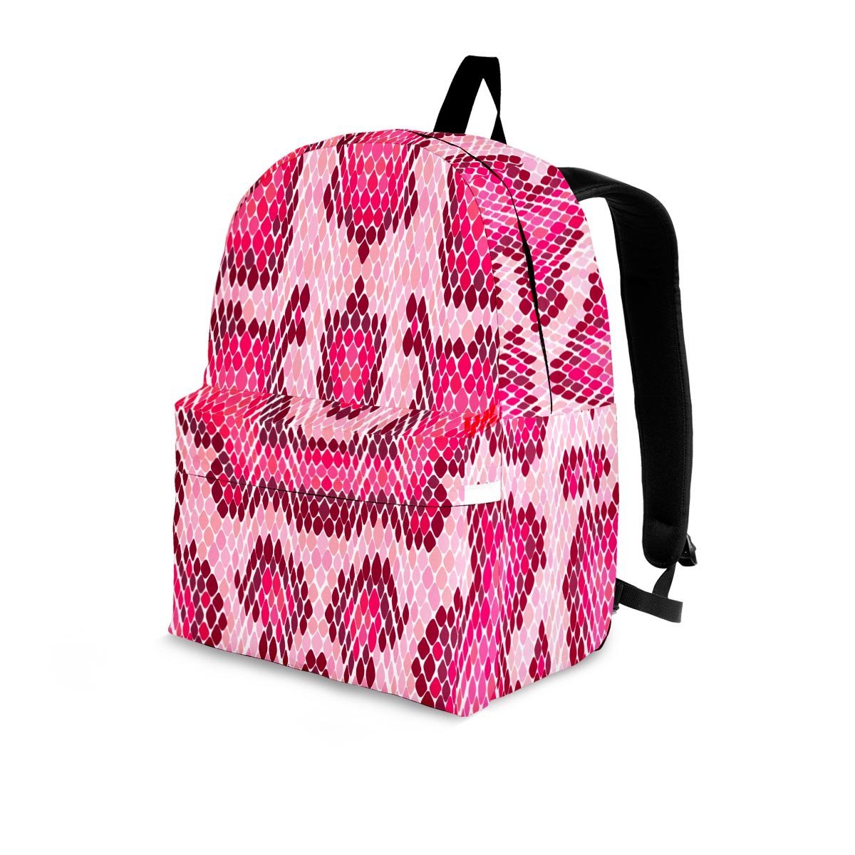 Pink Snakeskin Print Backpack-grizzshop