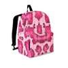 Pink Snakeskin Print Backpack-grizzshop