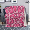 Pink Snakeskin Print Blanket-grizzshop