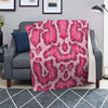 Pink Snakeskin Print Blanket-grizzshop