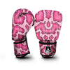 Pink Snakeskin Print Boxing Gloves-grizzshop