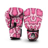 Pink Snakeskin Print Boxing Gloves-grizzshop