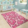 Pink Snakeskin Print Floor Mat-grizzshop