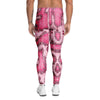 Pink Snakeskin Print Men's Leggings-grizzshop