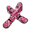 Pink Snakeskin Print Muay Thai Shin Guard-grizzshop