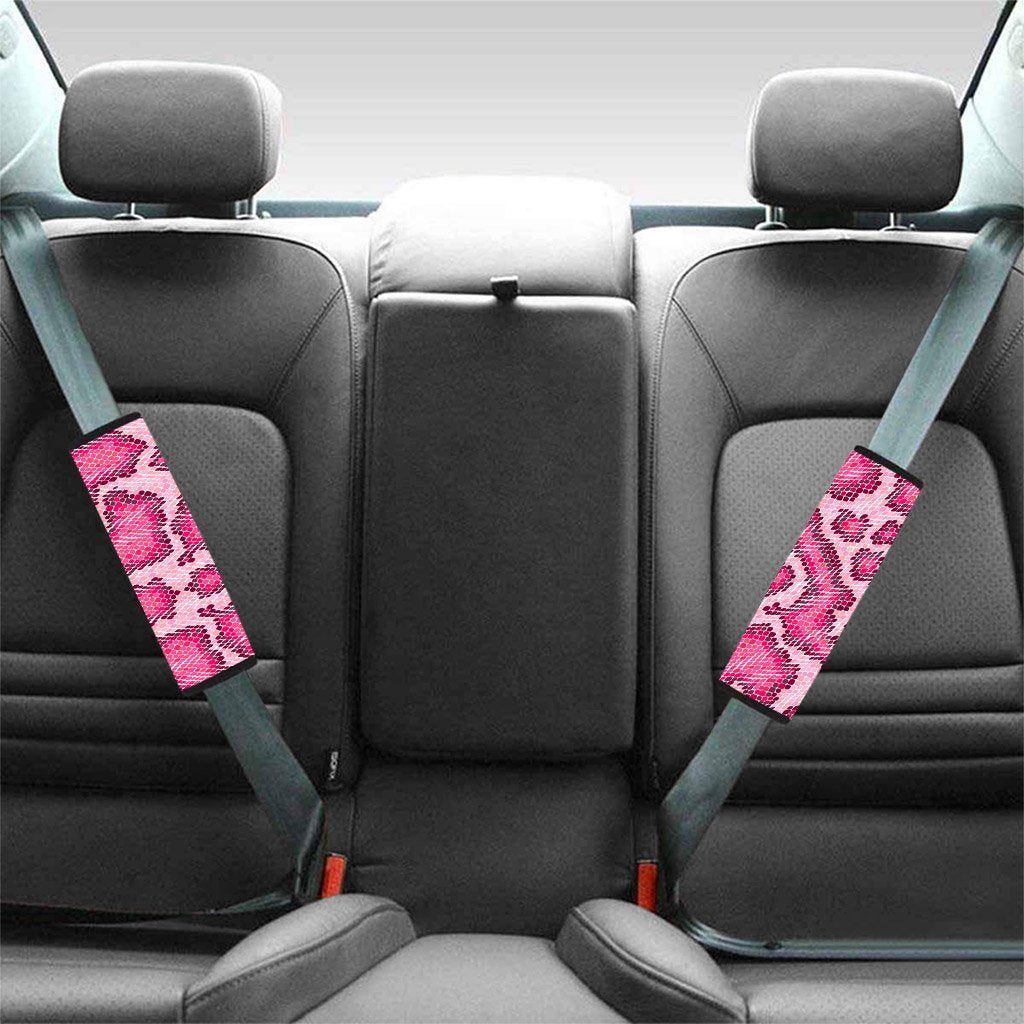 Pink Snakeskin Print Seat Belt Cover-grizzshop