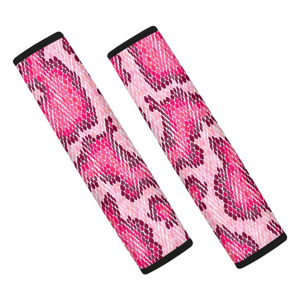 Pink Snakeskin Print Seat Belt Cover-grizzshop