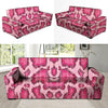 Pink Snakeskin Print Sofa Cover-grizzshop