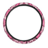 Pink Snakeskin Print Steering Wheel Cover-grizzshop