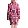 Pink Snakeskin Print Women's Robe-grizzshop