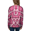 Pink Snakeskin Print Women's Sweatshirt-grizzshop