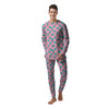 Pink Striped Ice Creams Print Pattern Men's Pajamas-grizzshop