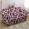 Pink Striped Leopard Loveseat Cover-grizzshop