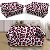 Pink Striped Leopard Loveseat Cover-grizzshop