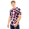 Pink Striped Leopard Men T Shirt-grizzshop