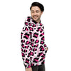 Pink Striped Leopard Men's Hoodie-grizzshop