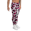 Pink Striped Leopard Men's Leggings-grizzshop