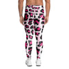 Pink Striped Leopard Men's Leggings-grizzshop