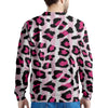 Pink Striped Leopard Men's Sweatshirt-grizzshop