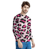 Pink Striped Leopard Men's Sweatshirt-grizzshop