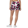 Pink Striped Leopard Mini Skirt-grizzshop