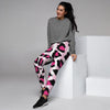 Pink Striped Leopard Women's Joggers-grizzshop