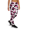 Pink Striped Leopard Women's Joggers-grizzshop