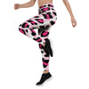 Pink Striped Leopard Women's Leggings-grizzshop