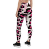 Pink Striped Leopard Women's Leggings-grizzshop