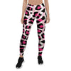 Pink Striped Leopard Women's Leggings-grizzshop