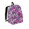 Pink Sugar Skull Floral Backpack-grizzshop