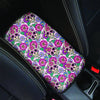 Pink Sugar Skull Floral Car Console Cover-grizzshop