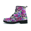 Pink Sugar Skull Floral Men's Boots-grizzshop