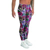 Pink Sugar Skull Floral Men's Leggings-grizzshop