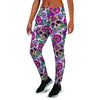 Pink Sugar Skull Floral Women's Joggers-grizzshop