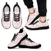 Pink Swan Pattern Print Black Sneaker Shoes For Men Women-grizzshop