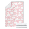 Pink Swan Pattern Print Blanket-grizzshop