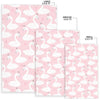 Pink Swan Pattern Print Floor Mat-grizzshop