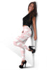 Pink Swan Print Pattern Women Leggings-grizzshop