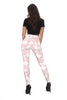 Pink Swan Print Pattern Women Leggings-grizzshop