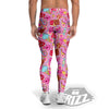 Pink Sweet Candy Print Pattern Men's Leggings-grizzshop