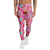 Pink Sweet Candy Print Pattern Men's Leggings-grizzshop