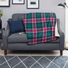 Pink Teal Plaid Tartan Blanket-grizzshop