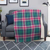 Pink Teal Plaid Tartan Blanket-grizzshop