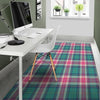 Pink Teal Plaid Tartan Floor Mat-grizzshop