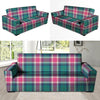 Pink Teal Plaid Tartan Sofa Cover-grizzshop