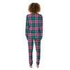 Pink Teal Plaid Tartan Women's Pajamas-grizzshop