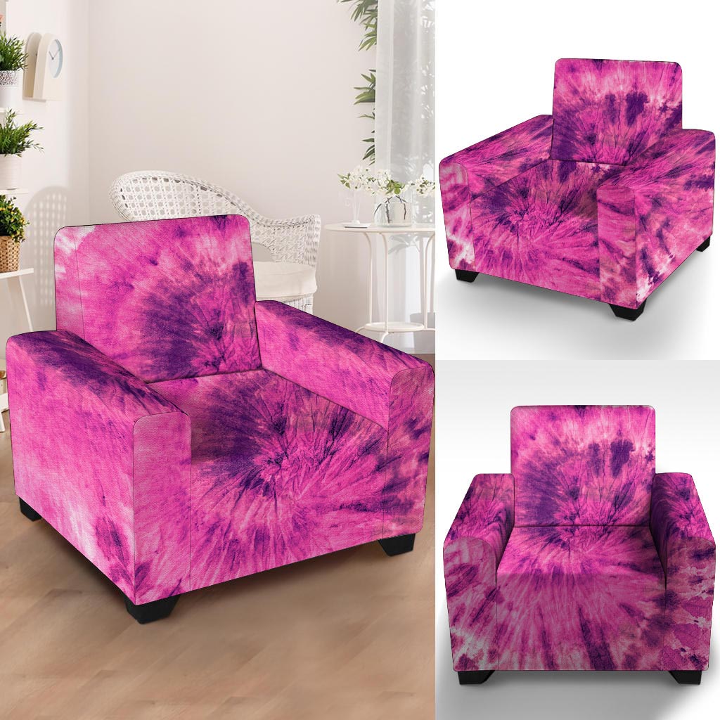 Pink Tie Dye Armchair Cover-grizzshop