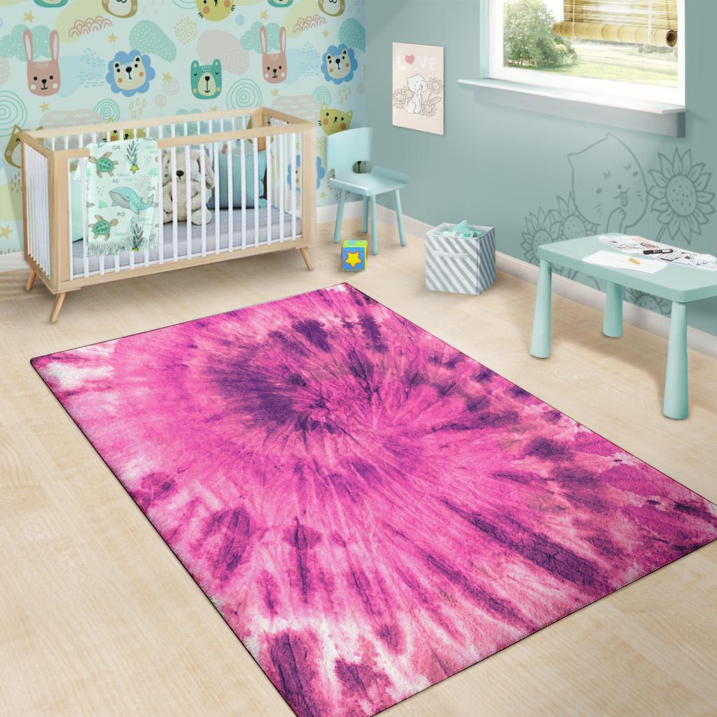 Pink Tie Dye Floor Mat-grizzshop