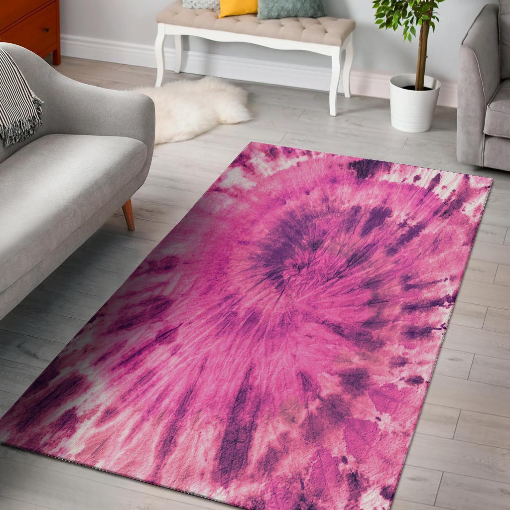 Pink Tie Dye Floor Mat-grizzshop